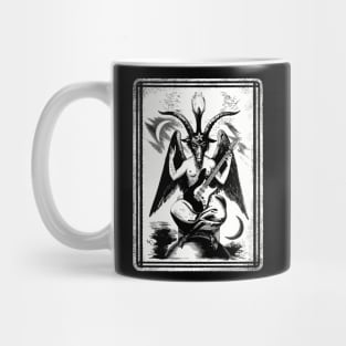 Baphomet strat guitar black Mug